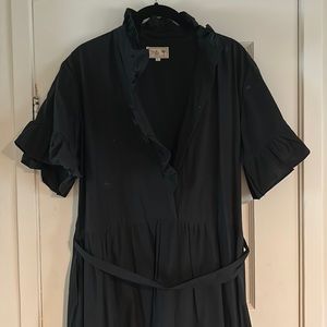 Mille black Victoria cotton maxi dress L